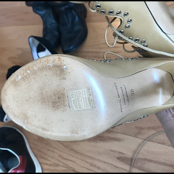 Isabel marant lelie heels sandal in tan - Picture 8 of 8