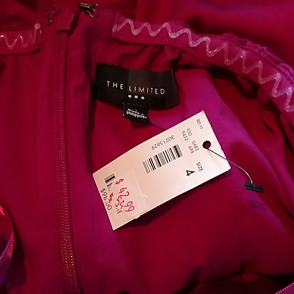 The Limited Strapless Magenta Dress - Picture 2 of 2