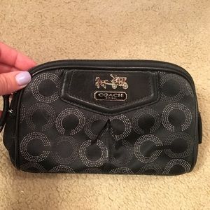 Coach Black and Gray Clutch