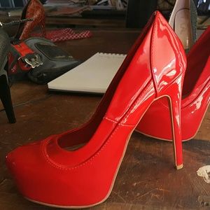 Charlotte Russe Red Patent Pumps