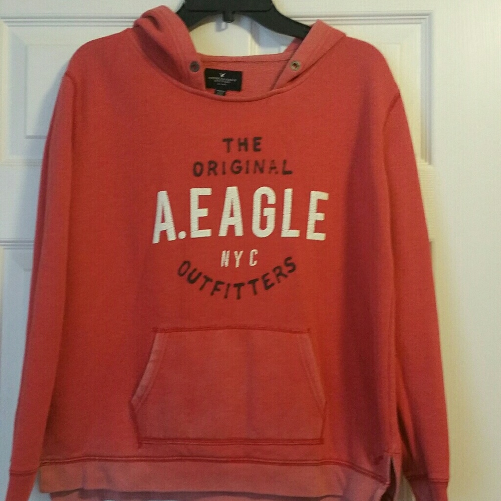 American Eagle Red Hoodie Jacket