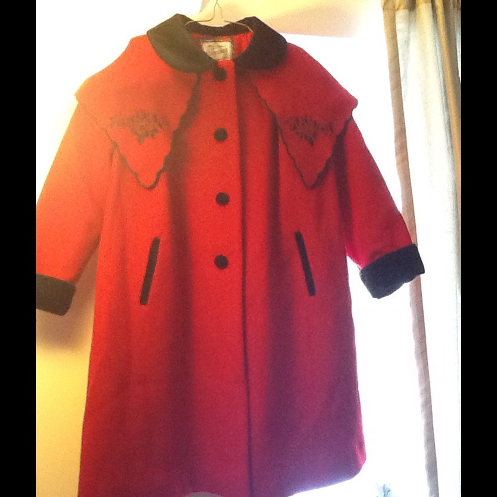 Rothschild Girls' Winter Red Wool Dress Coat NWOT