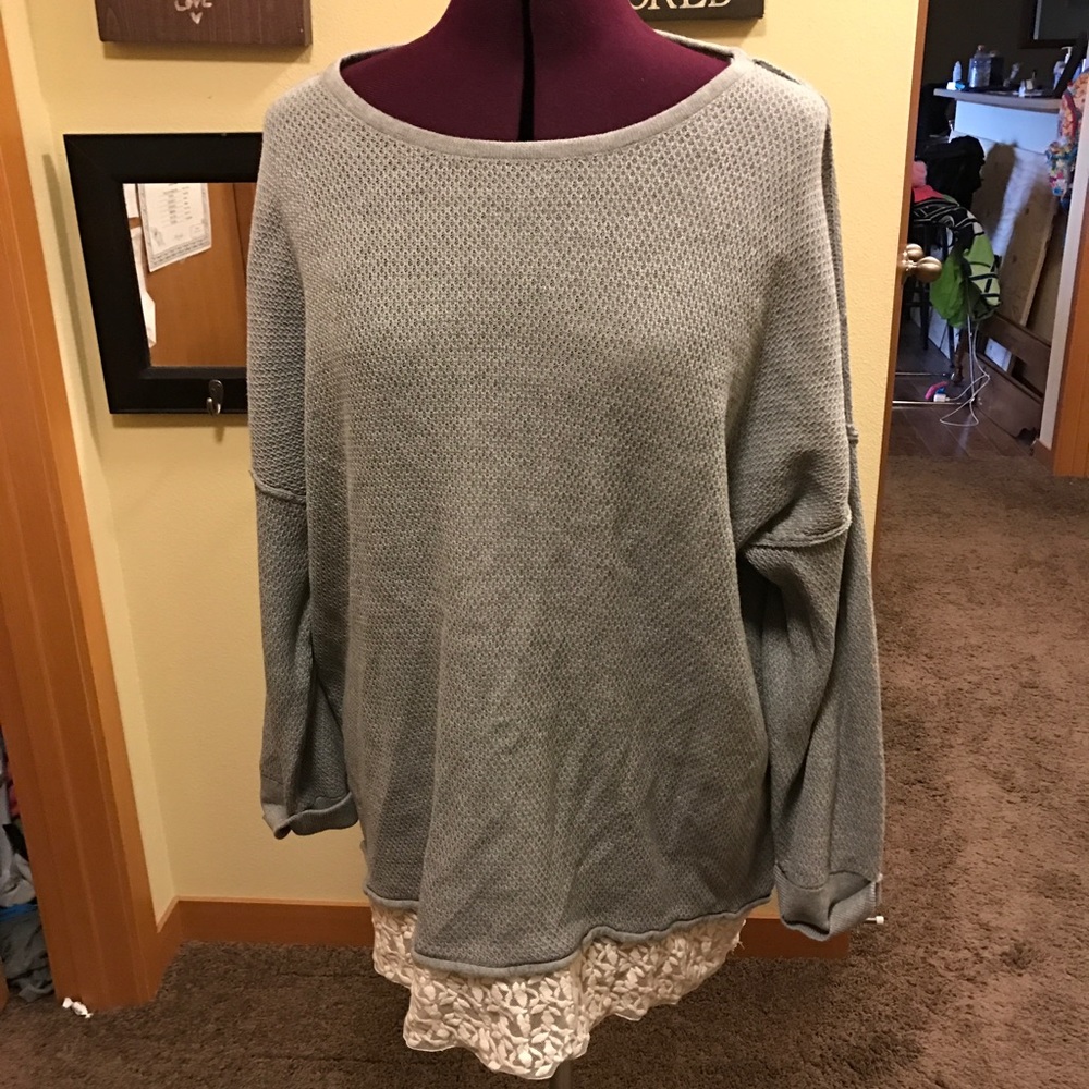 Sweater with lace
