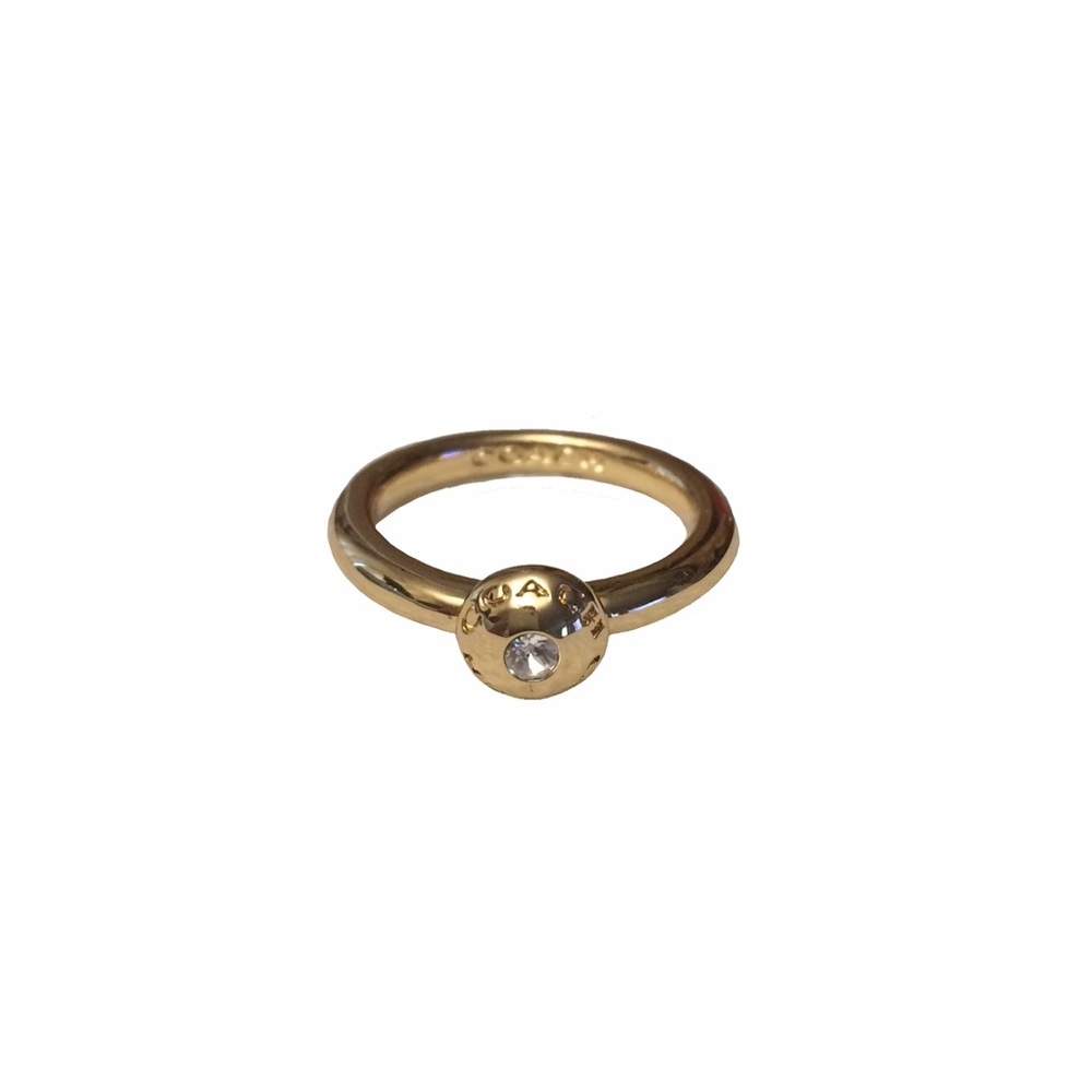 Coach Pave Disc Ring