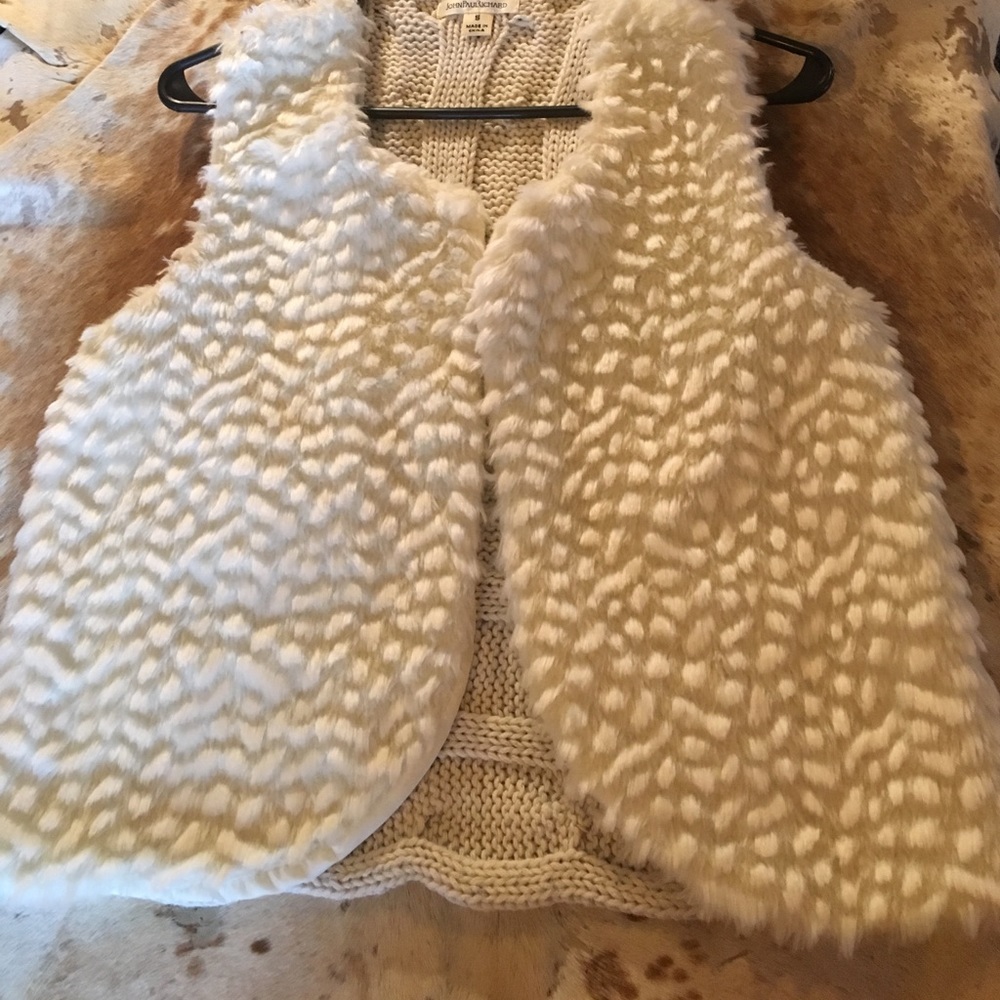 Fur Vest with Designed Back