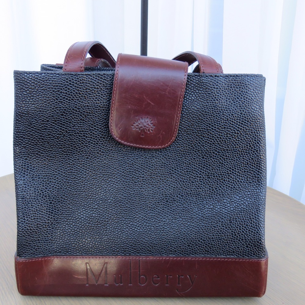 VINTAGE Mulberry Leather Shoulder Bag
