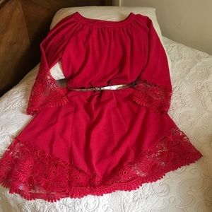 Girls hot pink dress