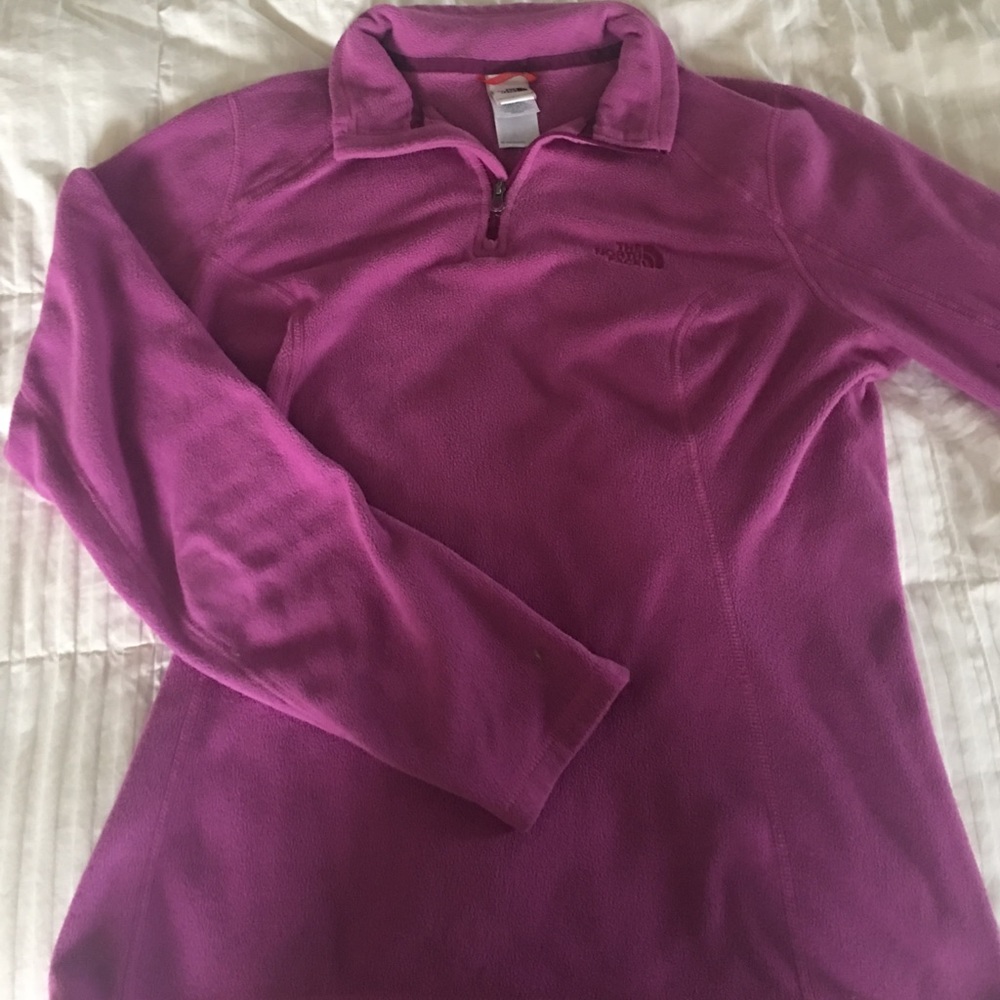 Purple North face Pull Over Medium