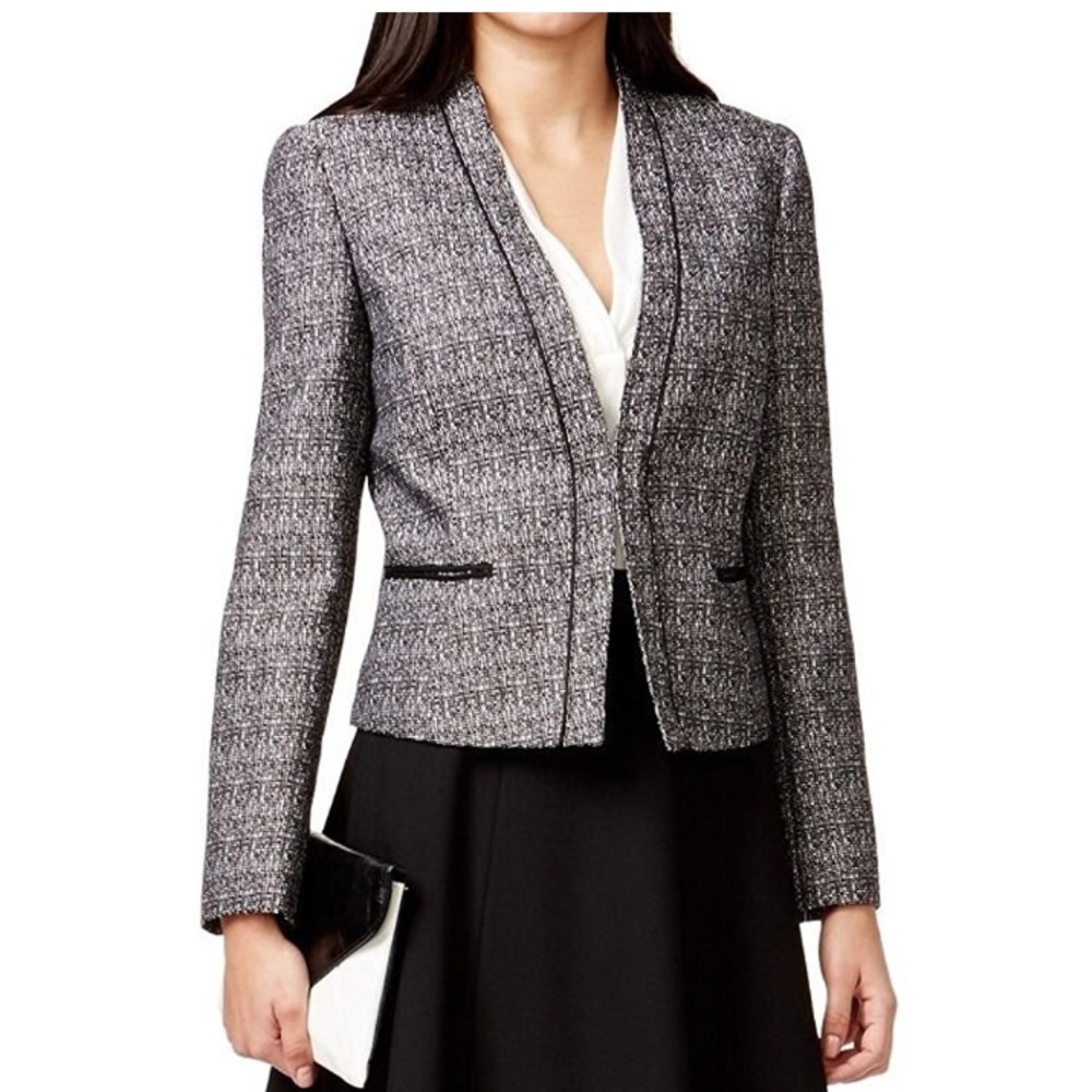 NWT Women's Tahari Tweed Long Sleeves Blazer Sz 10