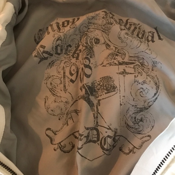 EDC by esprit sm white fleece coat with fur hoodie - Picture 2 of 4