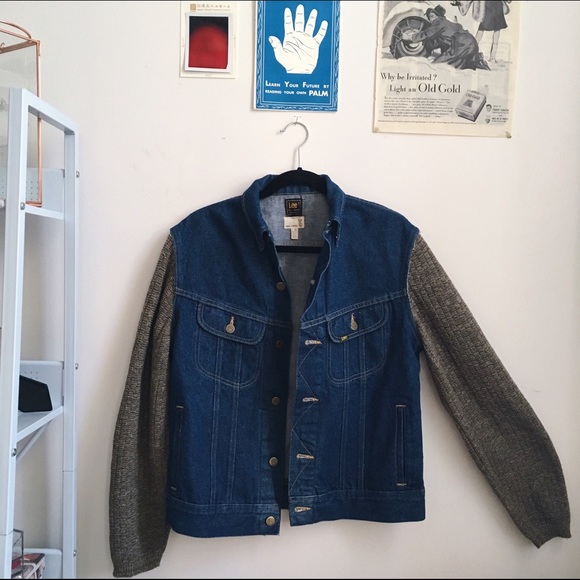 Lee Jackets & Blazers - Lee Denim Jacket w Sweater Sleeves