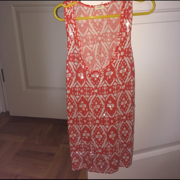 Orange sequence JCrew tank top - Picture 1 of 2
