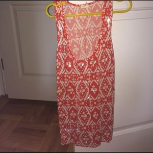 Orange sequence JCrew tank top