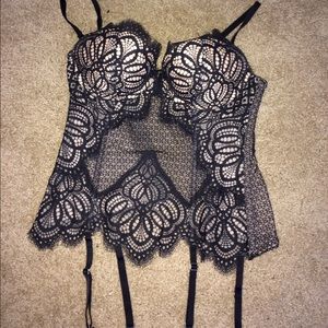 Victoria Secret Lace Zip Up Corset