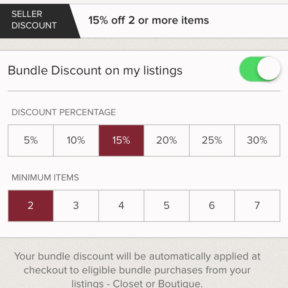 Bundle 2 and get 15% my closet!