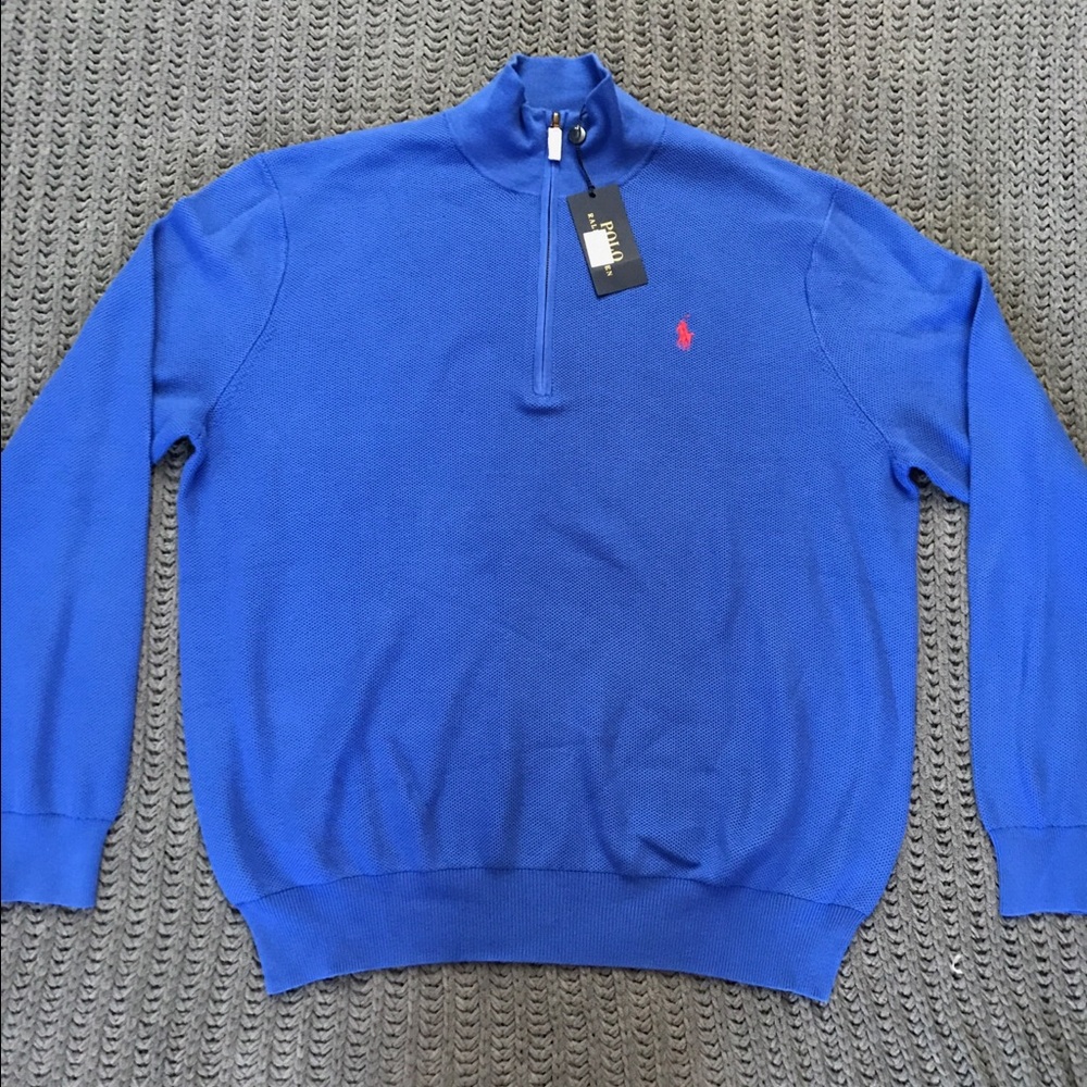 🎉NWT🎉Men's Blue Polo Sweater XXL