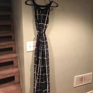 New York & Co navy and white dress