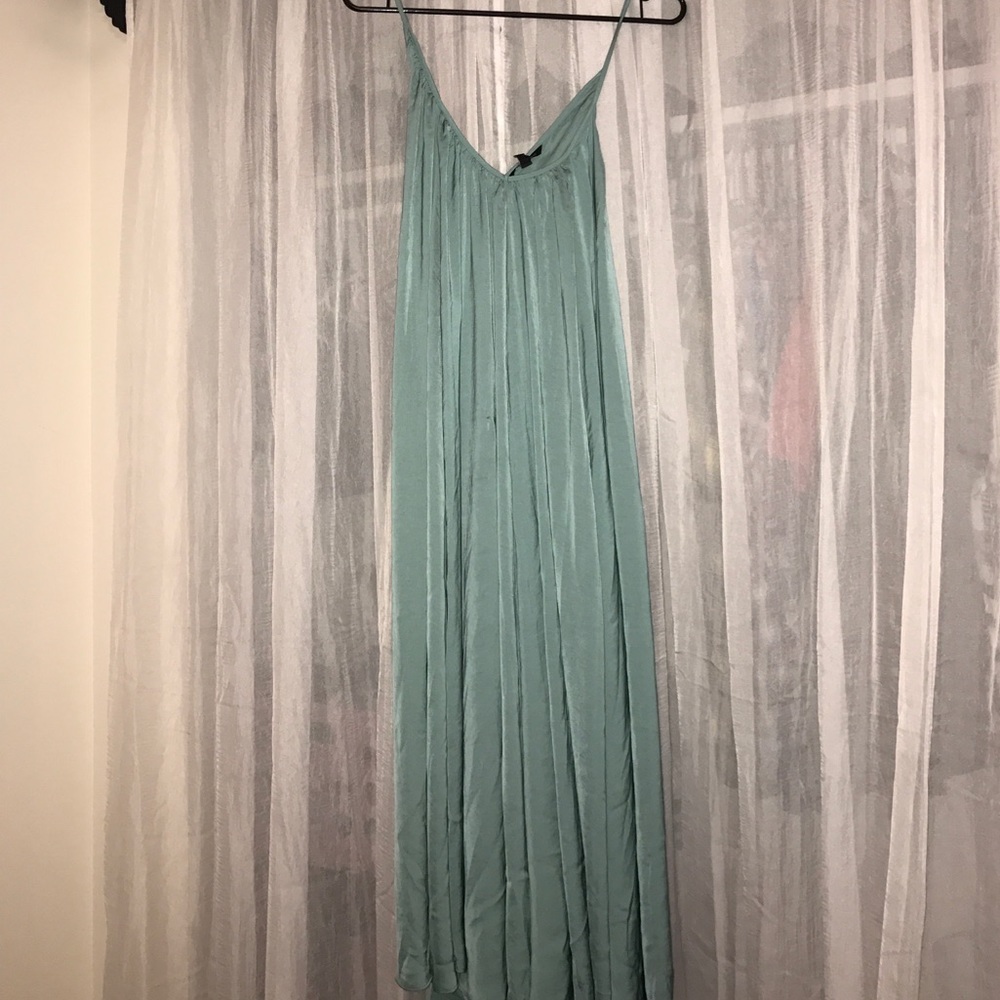 Banana Republic turquoise flowy maxi dress