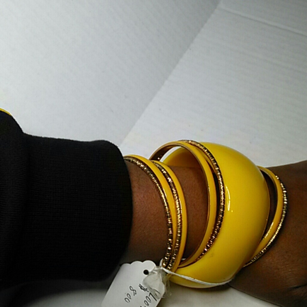 Yellow and Gold bracelets