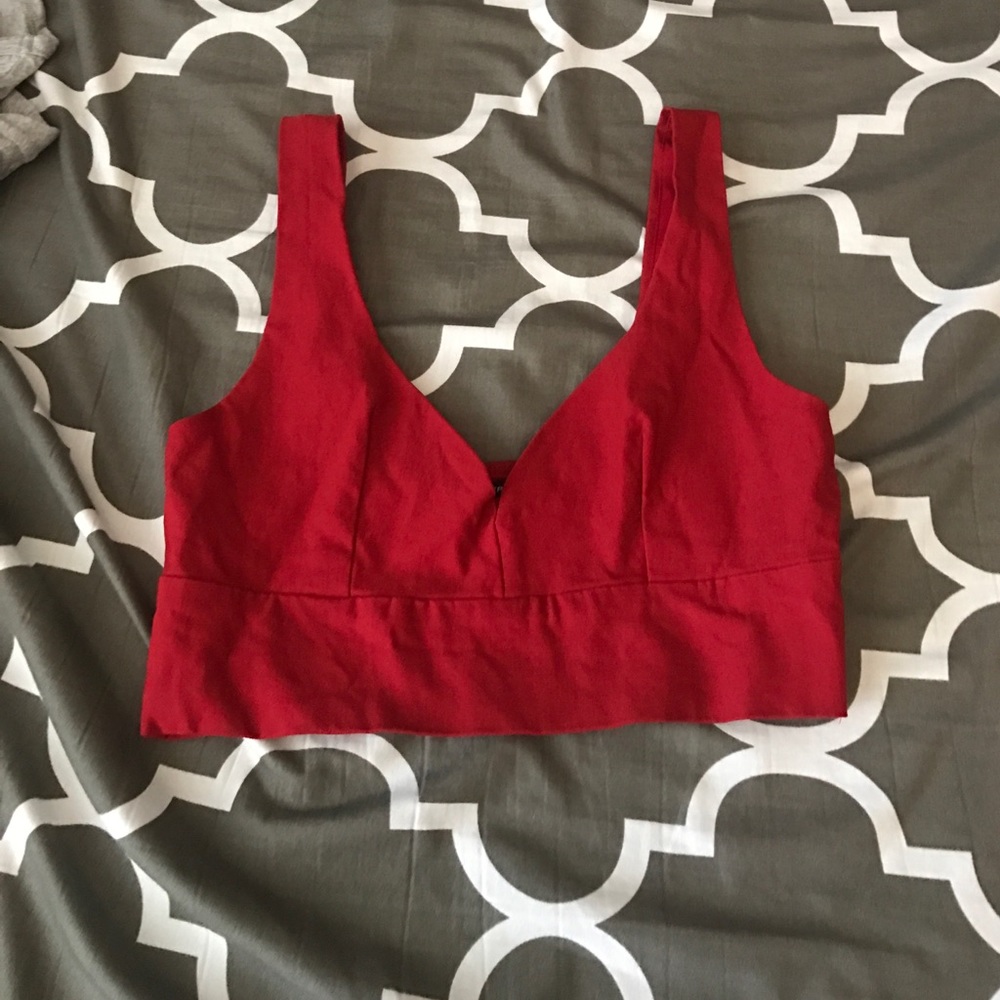 Red crop top