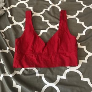 Red crop top
