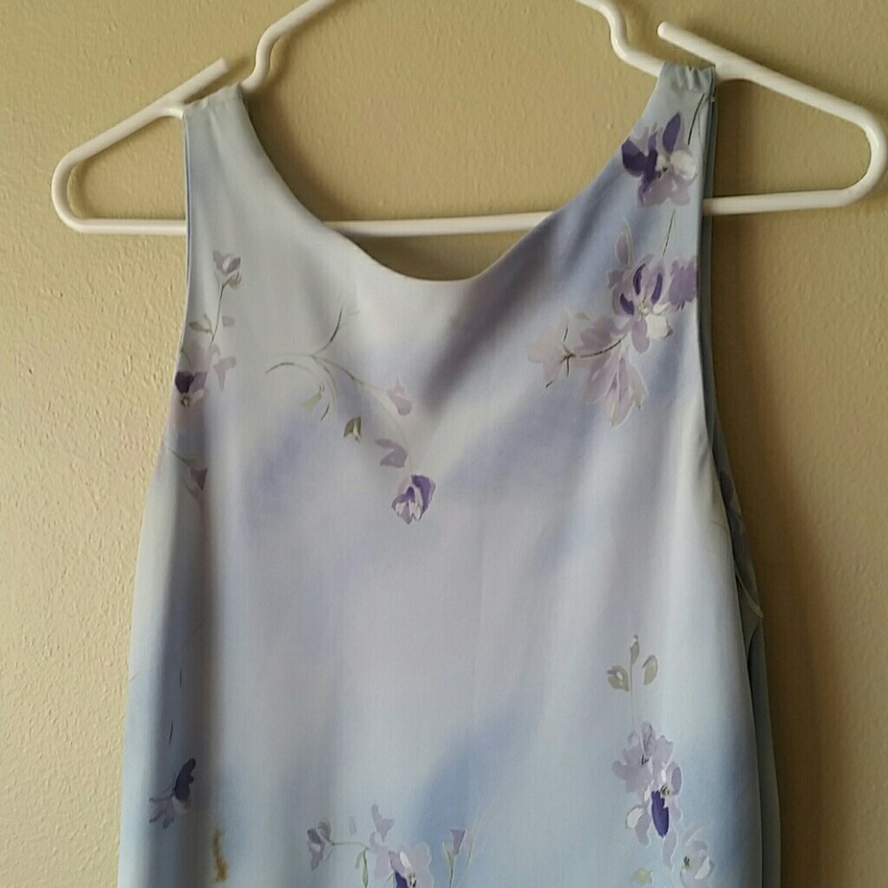 Blue flower maxi dress