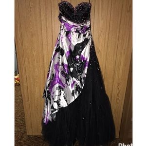 prom dress purple badazzle