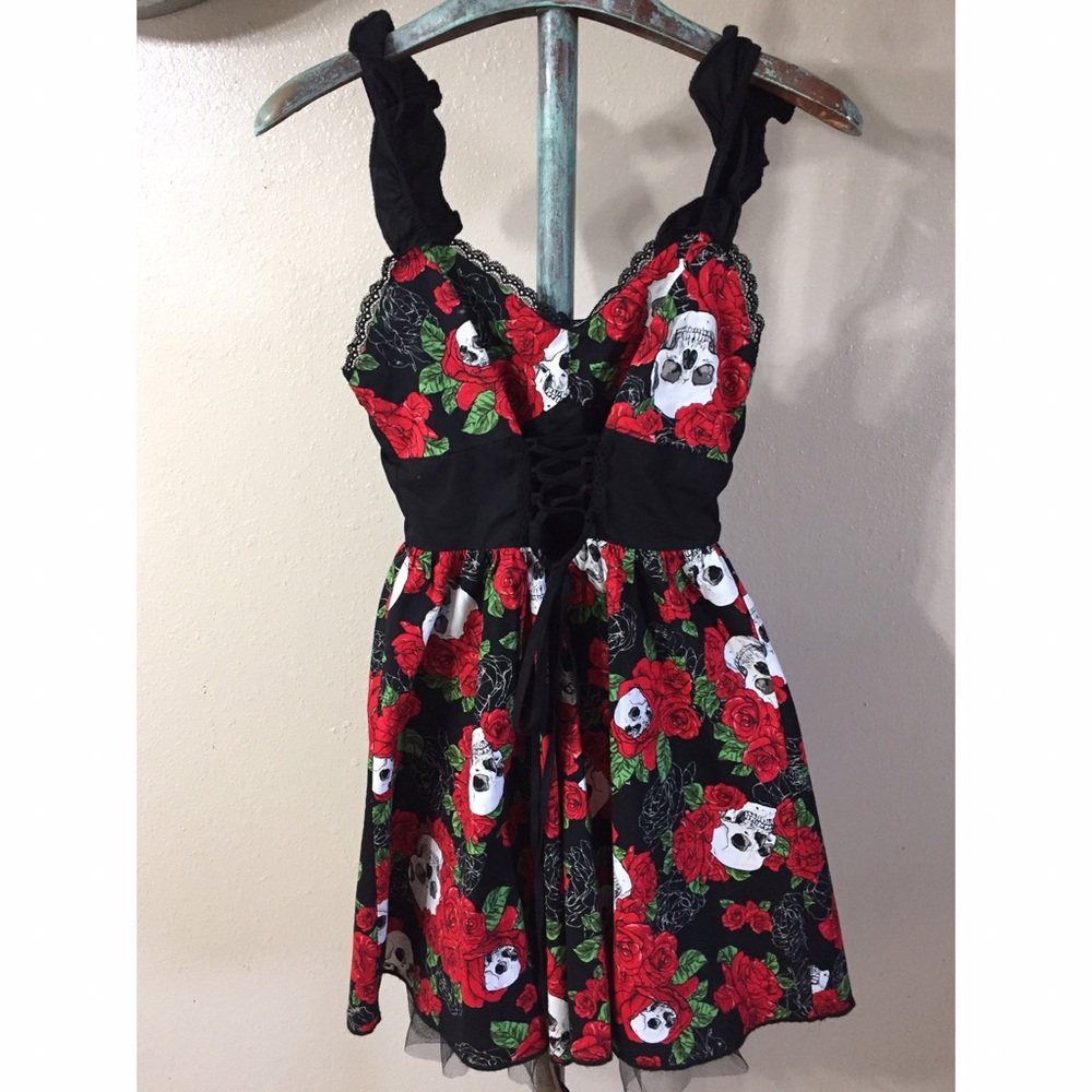 Hot Topic Skull And Roses Dress