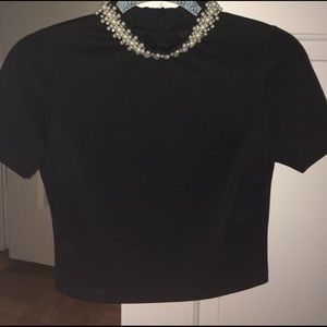 AQUA cropped fancy shirt