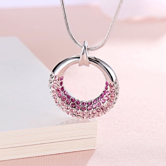 Swarovski Crystal Elements Jewelry - Platinum Plated Swarovski Elements Crystal Pendent