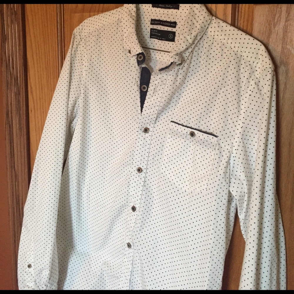 Denim & Flower Slim Fit Button Down