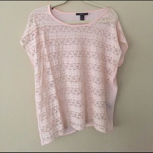 Blush Lace loose fitting top