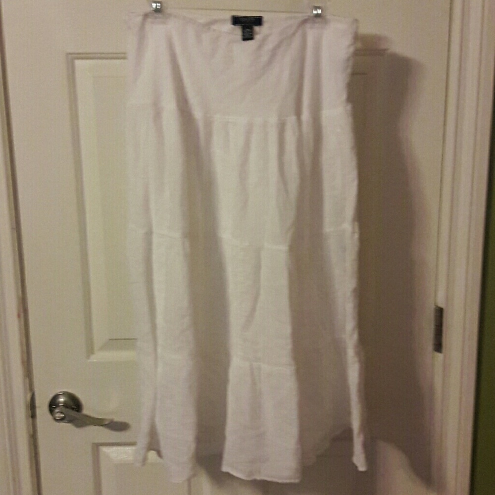 Womens white Chaps Denim skirt