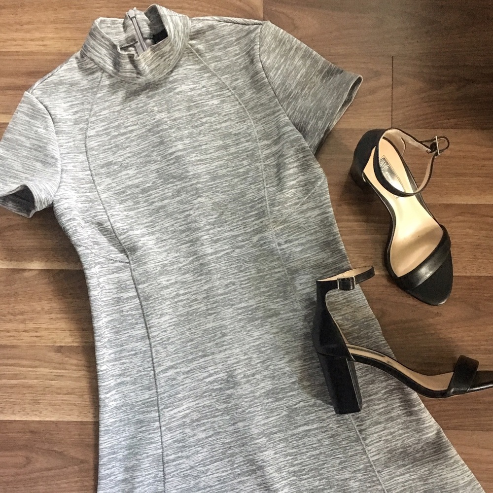 Zara Mock Neck Swing Dress