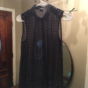 Sz4 sleeveless shirt black/grey sheer