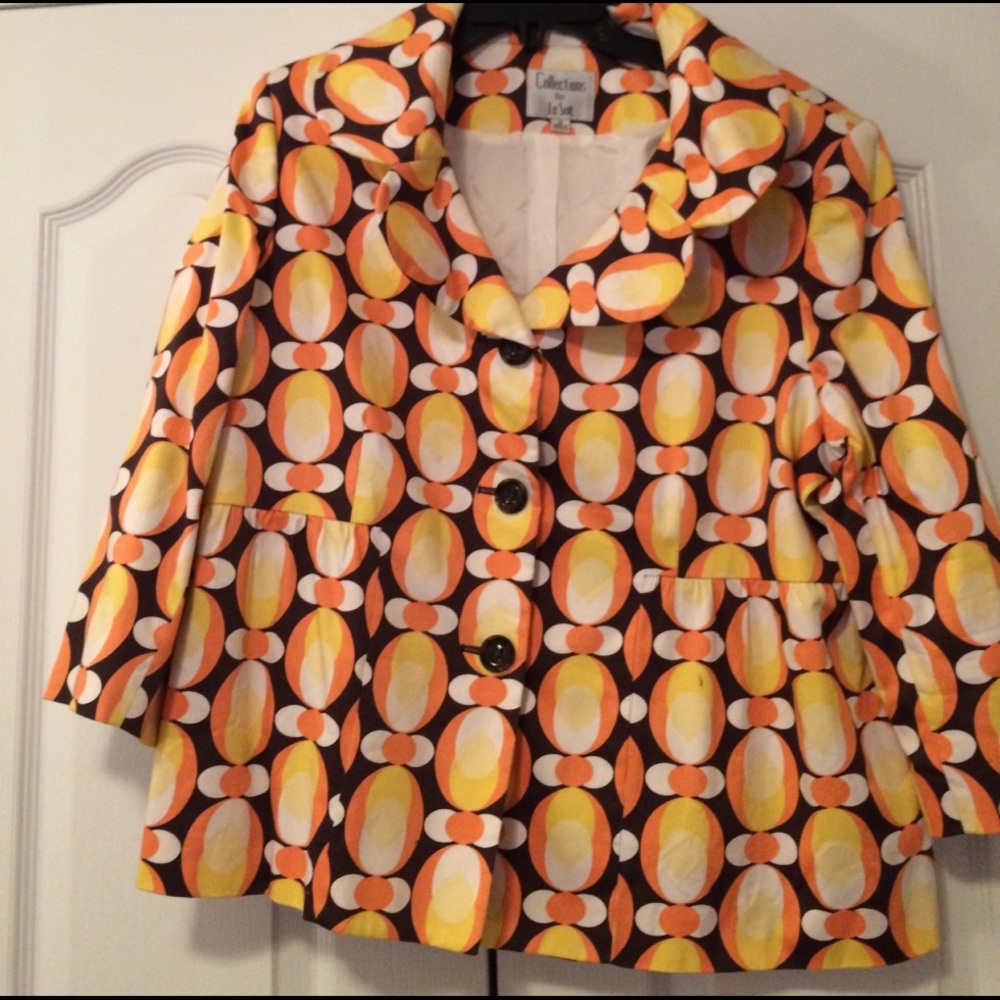 Multicolor blazer with 3/4 length sleeves Le Suit