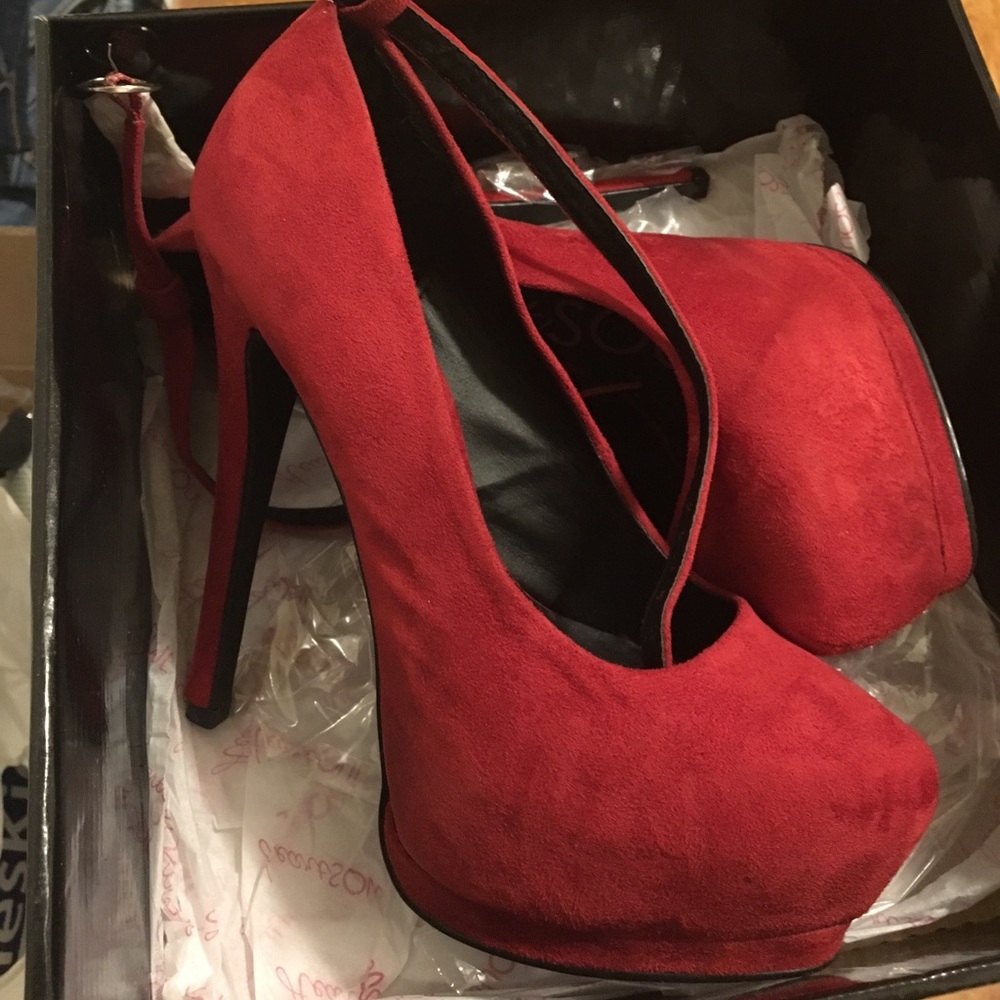 Red Ankle Strap high heel