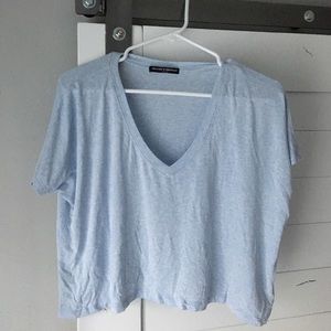 Blue v-neck tee