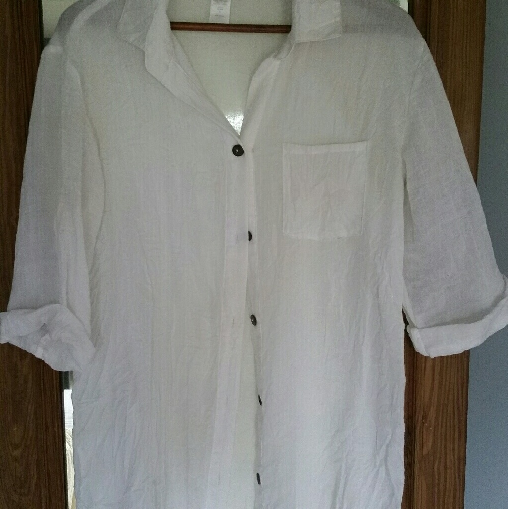 Large flowy swimsuit cover shirt