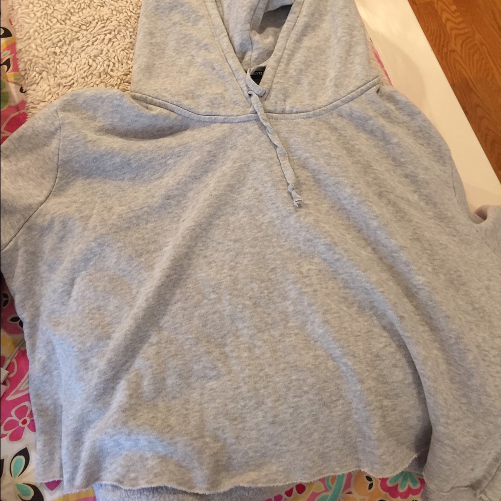 brandy grey log sleeve with hood