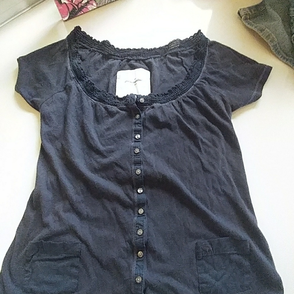 Abercrombie size Medium navy blue shirt