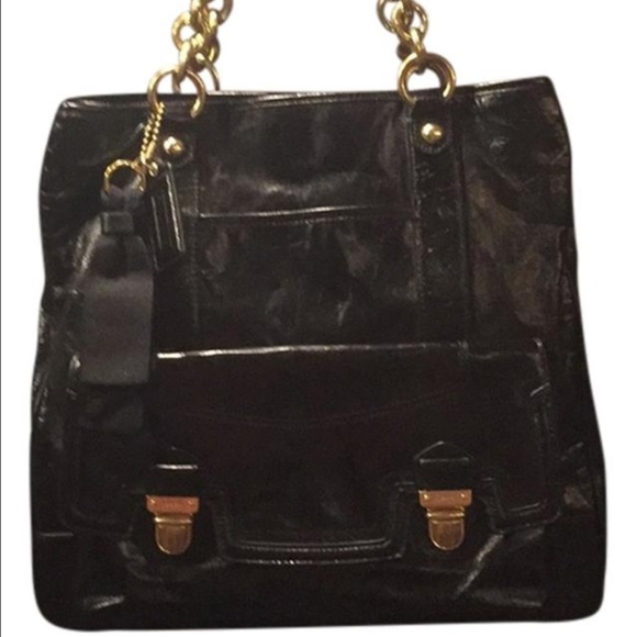 Coach Black leather bag - Picture 1 of 2