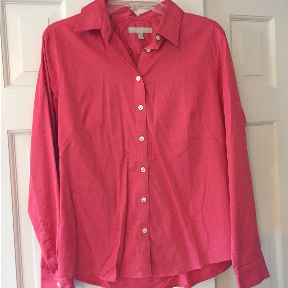 EUC Banana Republic size 14 pink button down shirt