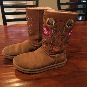 Floral UGG boots