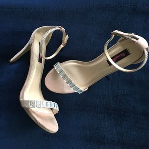 Betseyville Blush Rhinestone Heels, 9.5