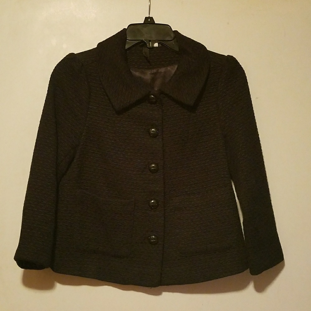 3/4 sleeved wool blend blazer