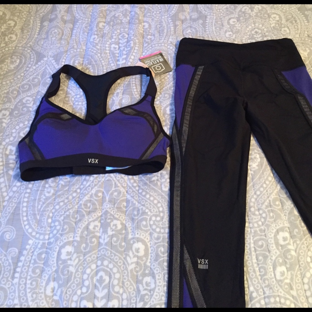 VSX matching athletic pants and bra set!