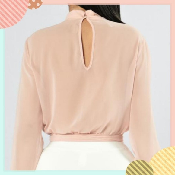 NWT Blush Crop Top Blouse - Picture 2 of 3