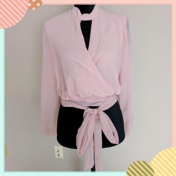 NWT Blush Crop Top Blouse - Picture 3 of 3