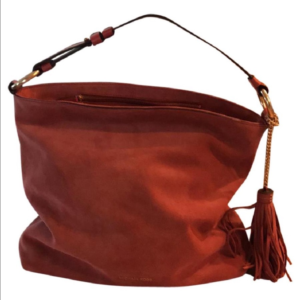 NWT Michael Kors dusty coral suede hobo bag - Picture 1 of 2